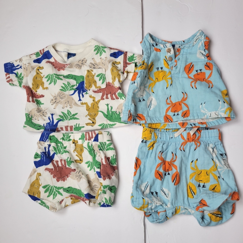 OLD NAVY matching‎ set boys 0-3 months summer [set of 2]